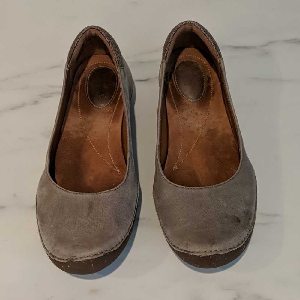 Sage Green Clark's flats